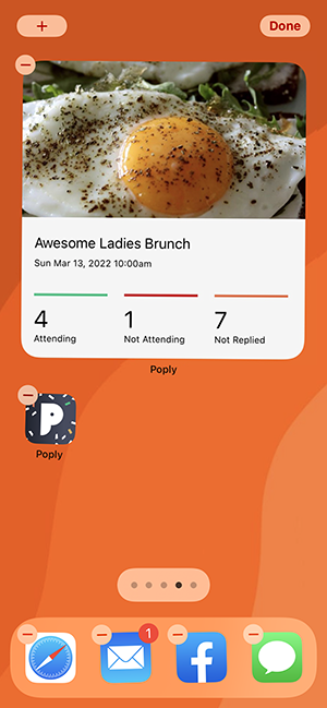 Our New Poply Home Screen Widget for iOS!