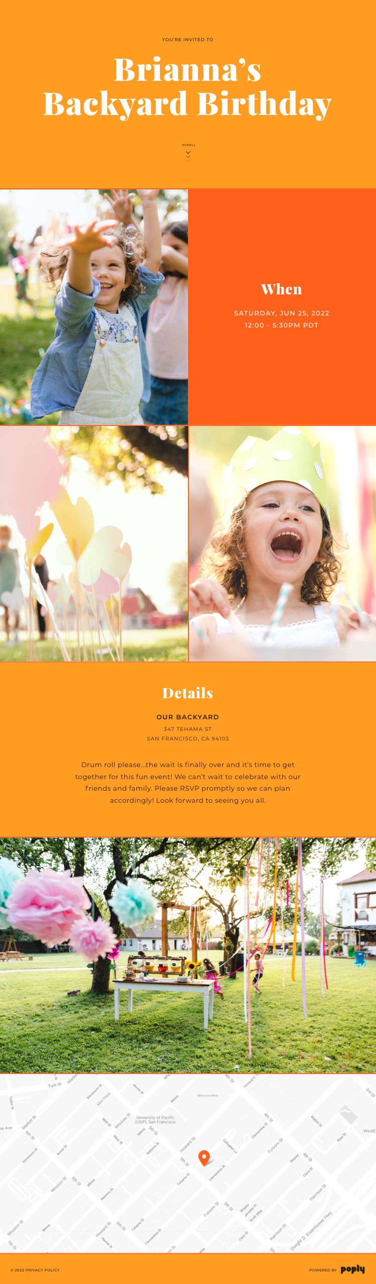 New Summer Colors for Poply Invitation Templates