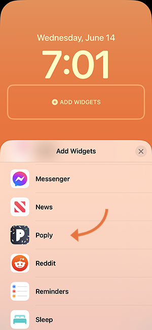 New Poply Lock Screen Widget for iOS!